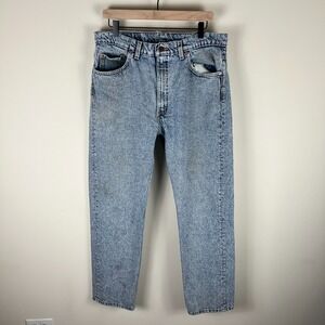 Vintage 1992 Levi's 505 Acid Wash Regular Fit Jeans 36x30 Waist 34" Inseam 30"